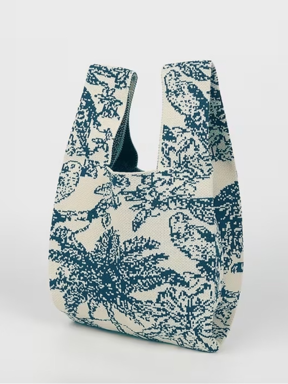 Vest Bag Chic Blue White Boho chic Shoulder Purse